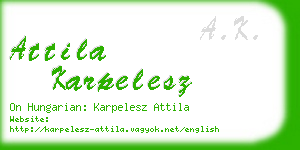 attila karpelesz business card
